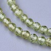 Natural Peridot Beaded Necklaces NJEW-K114-A-A17-2