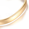 Ion Plating(IP) 304 Stainless Steel Cuff Bangles STAS-I110-10-4mm-G-3