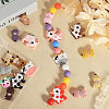 18Pcs 18 Styles Cow/Cattle Food Grade Silicone Focal Beads SIL-CA0002-86-5