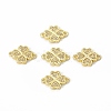 Brass Micro Pave Clear Cubic Zirconia Connector Charms KK-E068-VB338-4