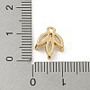 Brass with Clear Cubic Zirconia Charms KK-G478-02E-KCG-3
