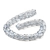 AB Color Plated Transparent Glass Beads Strands EGLA-P051-06A-A-6