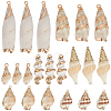21pcs 7 styles Electroplate Shell Shapes Pendants SHEL-SC0001-57-1