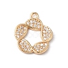 Brass Micro Pave Cubic Zirconia Pendants KK-C062-091G-1