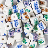 72Pcs 4 Color Handmade Porcelain Ceramic Beads Strands PORC-FW0001-01-2