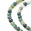 Natural Moss Agate Beads Strands X-GSR4mmC001-3