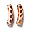 Spray Painted Leopard Print Opaque Acrylic Beads OACR-L013-036-1