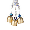 Handmade Lampwork Evil Eye Wind Chines HJEW-C001-09-4