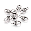 Tibetan Style Heart Lobster Claw Clasps LF014Y-TAS-NR-2