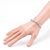 Handmade Round Evil Eye Lampwork Beaded Stretch Bracelets BJEW-JB05974-03-4