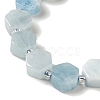 Natural Aquamarine Beads Strands G-P534-A08-02-4