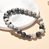 Natural Netstone Bead Stretch Bracelets X-BJEW-K212-B-021-6