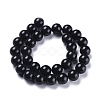 Natural Black Stone Beads Strands G-I288-A02-12mm-2