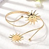 304 Stainless Steel Arm Cuff Bangles for Women BJEW-B152-01G-A-2