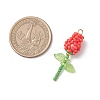 Glass Seed Beaded Rose Pendants PALLOY-MZ00959-03-2