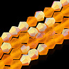Imitate Austrian Crystal Bicone Frosted Glass Beads Strands EGLA-A039-T6mm-MB23-1