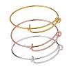 Adjustable Brass Bangles Making BJEW-BC0002-03-3