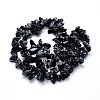 Natural Snowflake Obsidian Beads Strands G-O049-B-44-2
