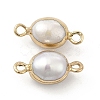 Natural Pearl Connector Charms PEAR-P004-50G-2