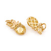 Brass Micro Pave Cubic Zirconia Charms KK-I672-49G-1