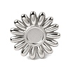 Adjustable 304 Stainless Steel Open Cuff Ring Components X-STAS-P403-01E-P-2