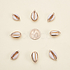 Electroplate Cowrie Shell Links SSHEL-SC0001-01G-5