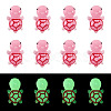 12Pcs Luminous Translucent Resin Sea Animal Cabochons RESI-TA0004-56D-1