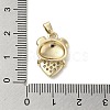 Brass Micro Pave Clear Cubic Zirconia Pendants KK-M275-13G-3