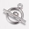 Tarnish Resistant 304 Stainless Steel Toggle Clasps STAS-G071-36P-2