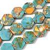 Dyed Synthetic Imperial Jasper Beads Strands G-D337-14mm-A02-2