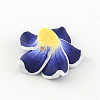 Handmade Polymer Clay 3D Flower Plumeria Beads CLAY-Q192-15mm-03-2