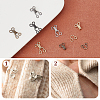 200 Sets 5 Colors Brass Garment Hook and Eye KK-NB0003-09-5