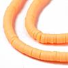 Flat Round Handmade Polymer Clay Bead Spacers CLAY-R067-3.0mm-15-3