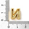 Brass Micro Pave Clear Cubic Zirconia Charms ZIRC-C009-01G-N-3