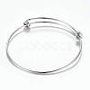 Tarnish Resistant Adjustable 304 Stainless Steel Expandable Bangle Making LS-BJEW-H510-01P-2