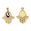 Brass Cubic Zirconia Pendants KK-K338-01G-07-2