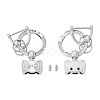 1Pc DIY Alloy Rhinestone Spring Gate Rings Keychains FIND-TA0008-54B-P-1