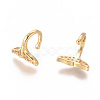Golden Plated Brass Micro Pave Cubic Zirconia Cuff Earrings EJEW-L244-40G-2