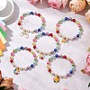 Acrylic Pearl Round Beaded Stretch Bracelets BJEW-JB11424-1