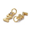 Brass Micro Pave Clear Cubic Zirconia Pendants ZIRC-Z011-35-3