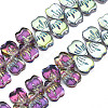 Electroplate Glass Beads Strands EGLA-N008-011-3
