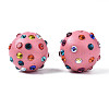 Polymer Clay Rhinestone Beads RB-T017-31B-2
