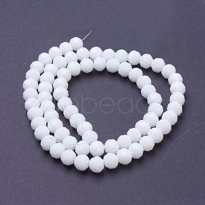 Faceted(32 Facets) Glass Round Beads Strands X-EGLA-J042-8mm-26-1