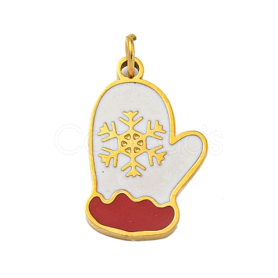 Christmas Theme Ion Plating(IP) 304 Stainless Steel Pendants STAS-O005-01G-G-1