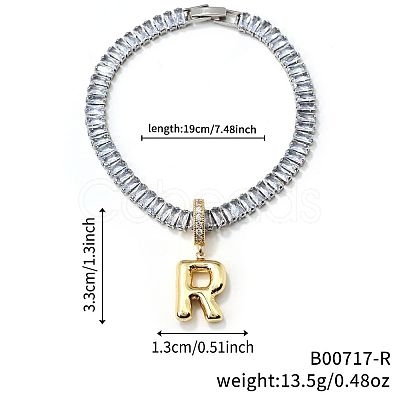 Fashionable Brass Charm Bracelets LI7211-18-1