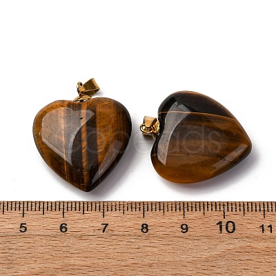 Natural Tiger Eye Pendants G-G287-01G-06-1