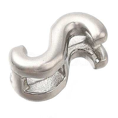 304 Stainless Steel Slide Charms STAS-B075-37P-S-1