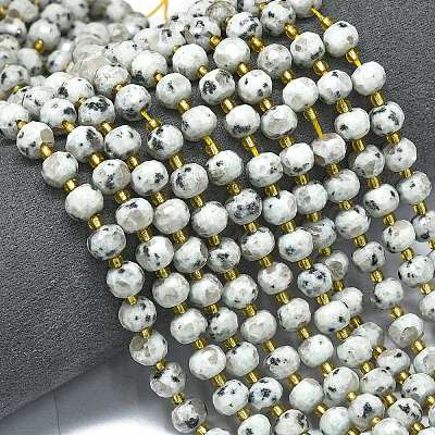 Natural Sesame Jasper Beads Strands G-K389-E14-01-1