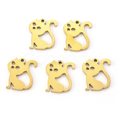 PVD Vacuum Plating 304 Stainless Steel Charms STAS-N092-69G-1