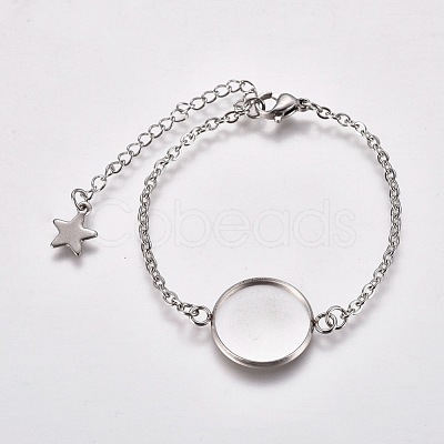 304 Stainless Steel Bracelet Making STAS-WH0014-23P-1